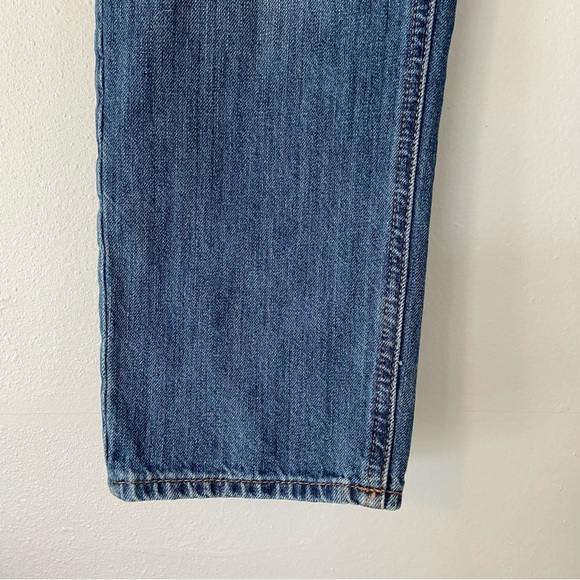 GAP Relaxed Ankle Denim Overalls Medium Indigo - Picture 12 of 16